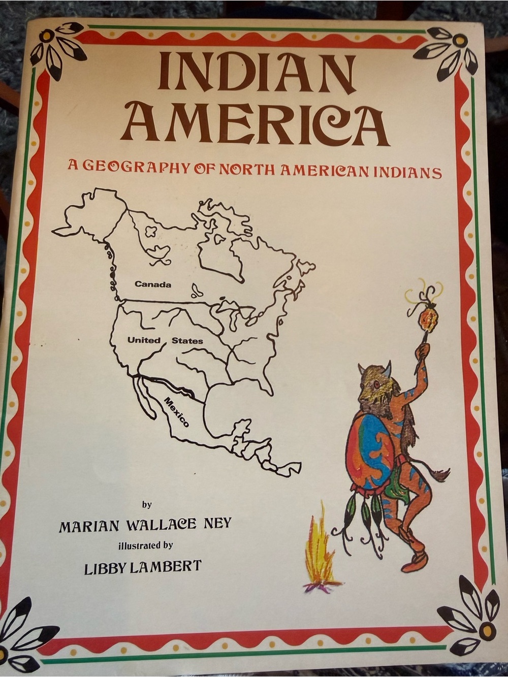 Children’s Indian America Book Cover Vintage Illustration Paperback Edition Book